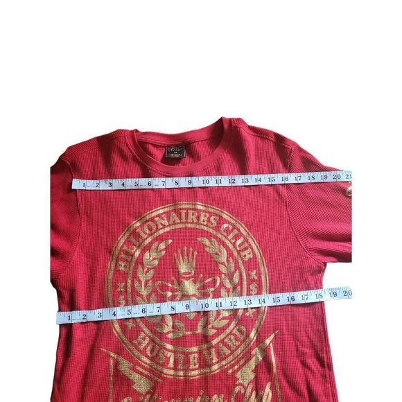 Switch Remarkable Billionaire Club Hustle Hard Sz M Long Sleeve Waffle Knit Shir - Picture 4 of 6